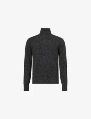 DUNHILL Roll-Neck Long-Sleeve Cashmere Blend Jumper