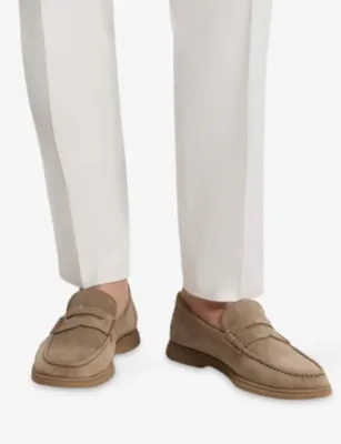 BOSS Logo Penny Trim Suede Loafers - EUR 42 / 8 UK MEN detail 2