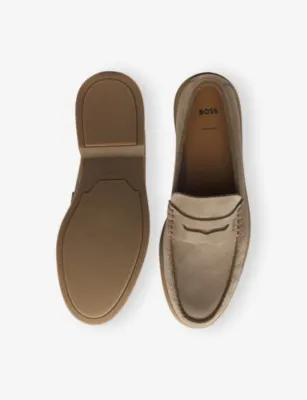 BOSS Logo Penny Trim Suede Loafers - EUR 42 / 8 UK MEN detail 3