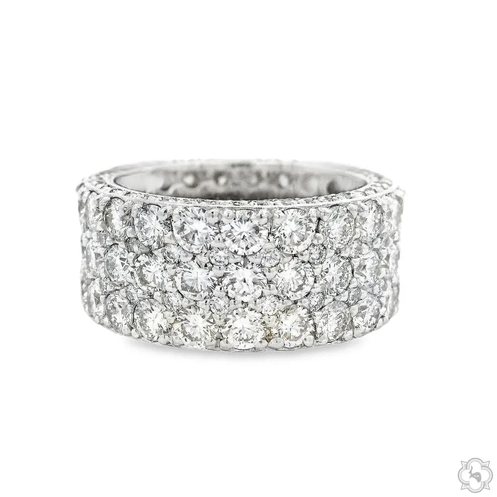 AHMED - MOON JEWELRY Lab Grown Diamond Triple Row Eternity Band 70329 in Rose / 10 – Ring