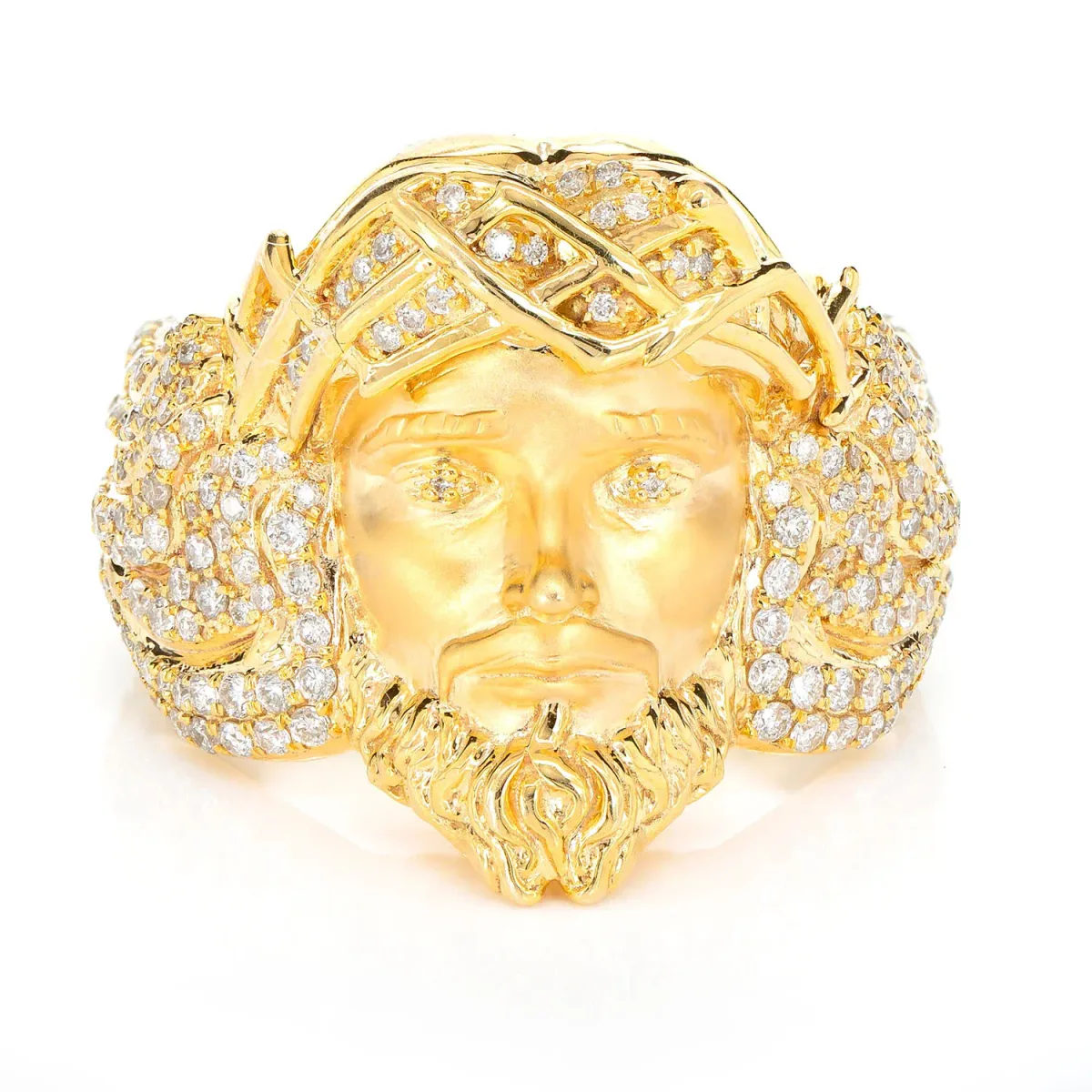 For Him Jesus Portrait Diamond Signet Ring in Rose Gold / Lab Grown Diamond – Ring