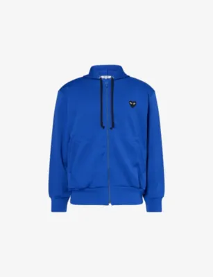 COMME DES GARCONS PLAY Heart Regular-Fit Woven Hoodie - BLACK detail 2