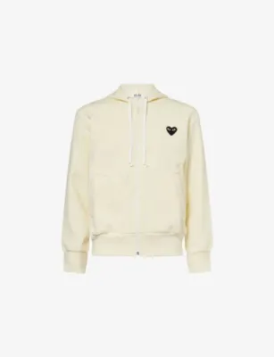 COMME DES GARCONS PLAY Heart Regular-Fit Woven Hoodie - BLACK detail 3