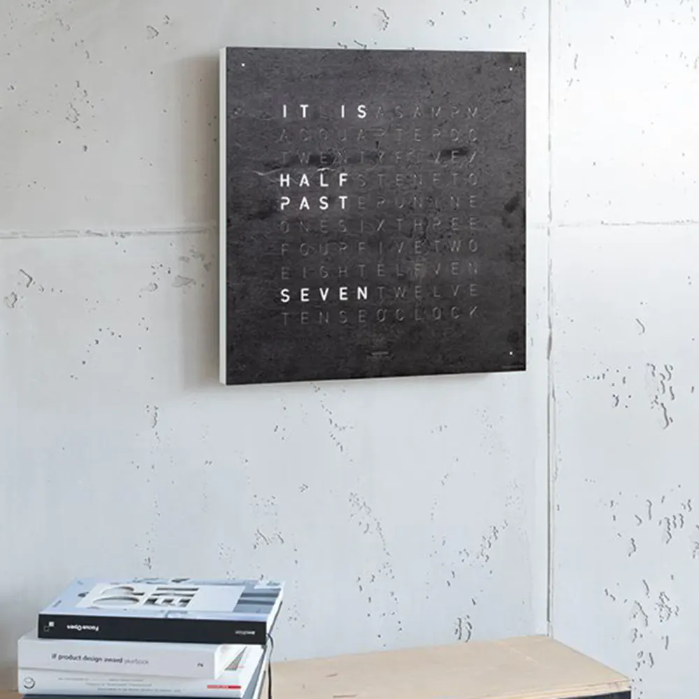 QLOCKTWO CLASSIC Creator's Edition Metamorphite Wall Clock 45cm, additional product view 2