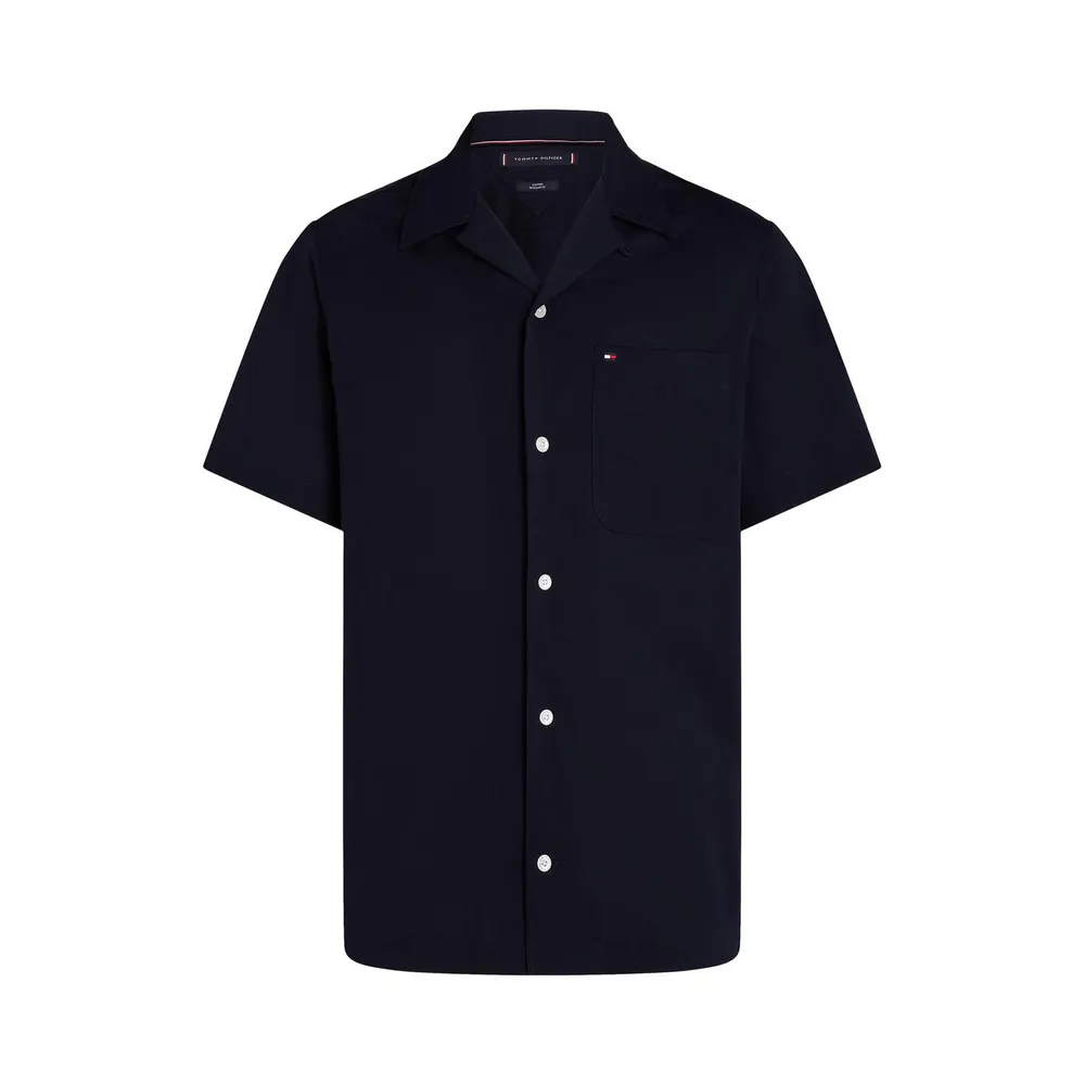 Tommy Hilfiger Men's Knitted Short Sleeve Plain Shirt