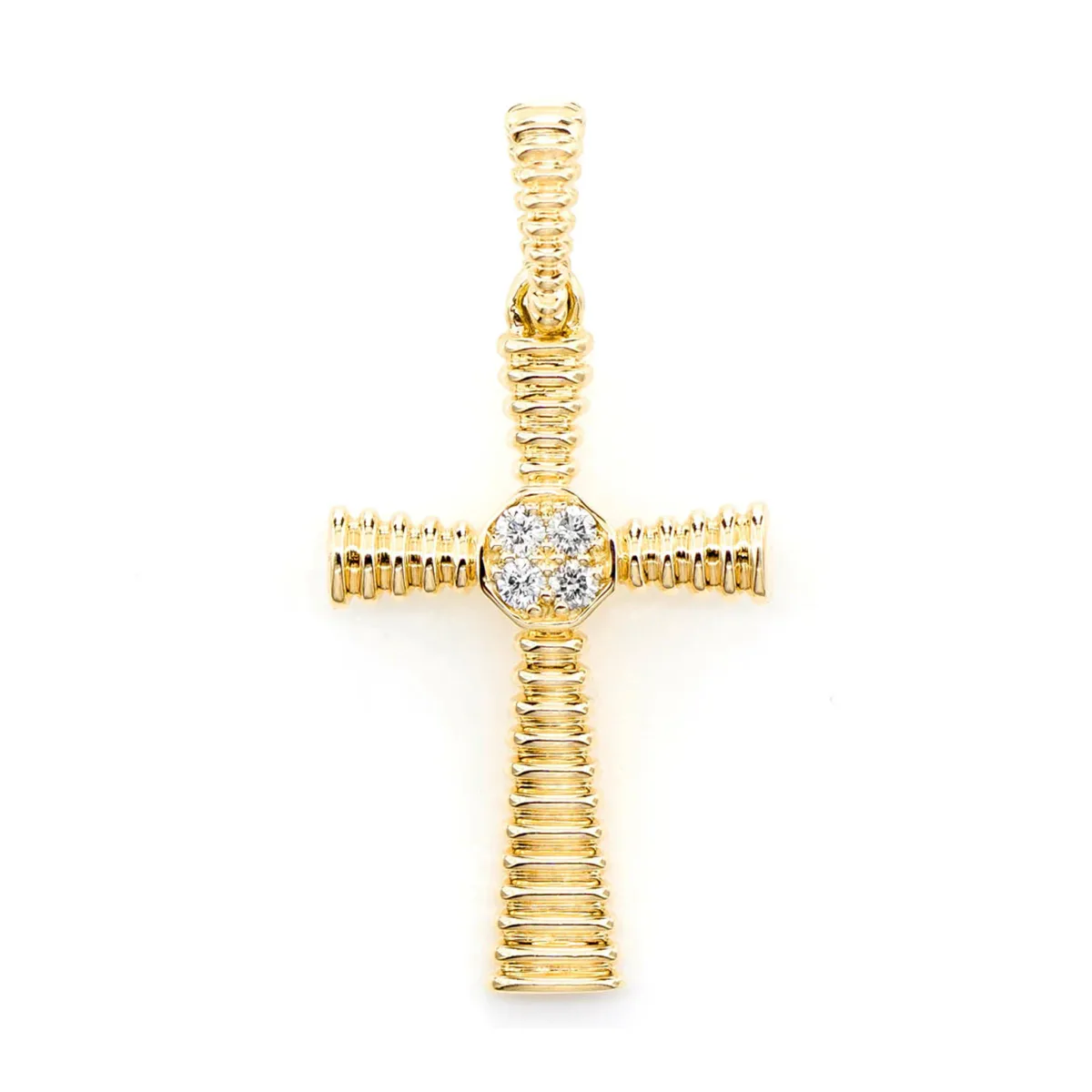 For Him Dutch Cross Diamond Accent Pendant in Rose Gold / Lab Grown Diamond – Pendant