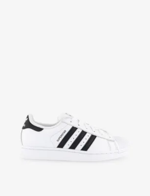 ADIDAS Superstar II Leather Trainers - EUR 43 / 9 UK MEN in WHITE CORE BLACK WHITE – Mens | Trainers | Lace up trainers