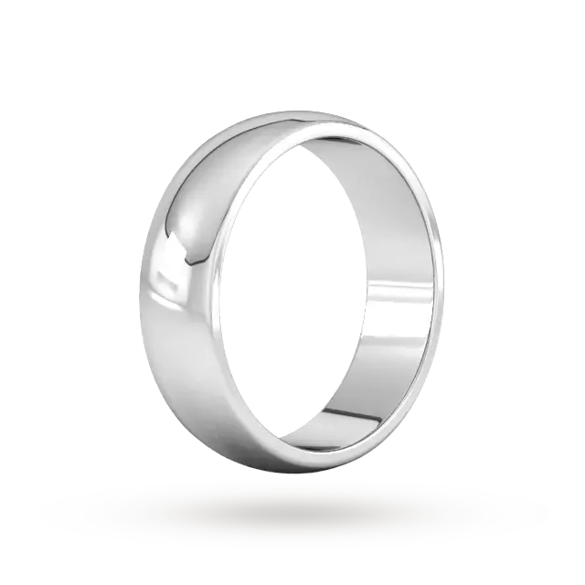 For Him 6mm D Shape Heavy Wedding Ring In 18 Carat Yellow Gold, additional product view 2