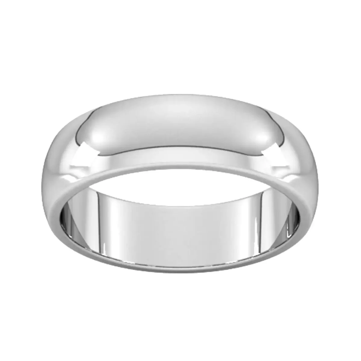 For Him 6mm D Shape Heavy Wedding Ring In 18 Carat Yellow Gold