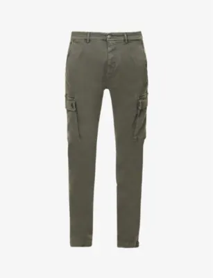 REPLAY Jaan regular-fit tapered-leg stretch-cotton blend cargo trousers - 32/32