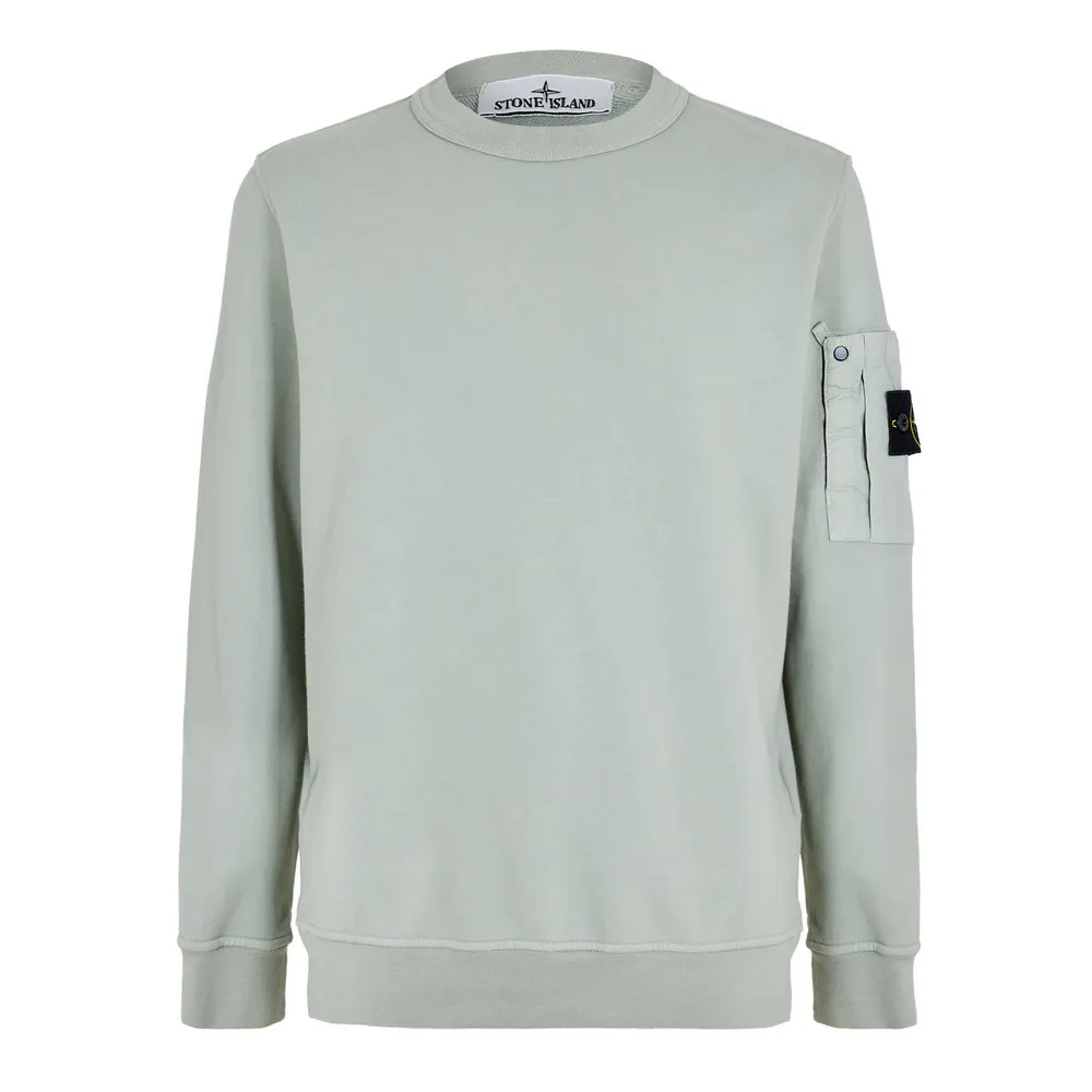 Stone Island Men's Zipped Pocket Crew Sweatshirt