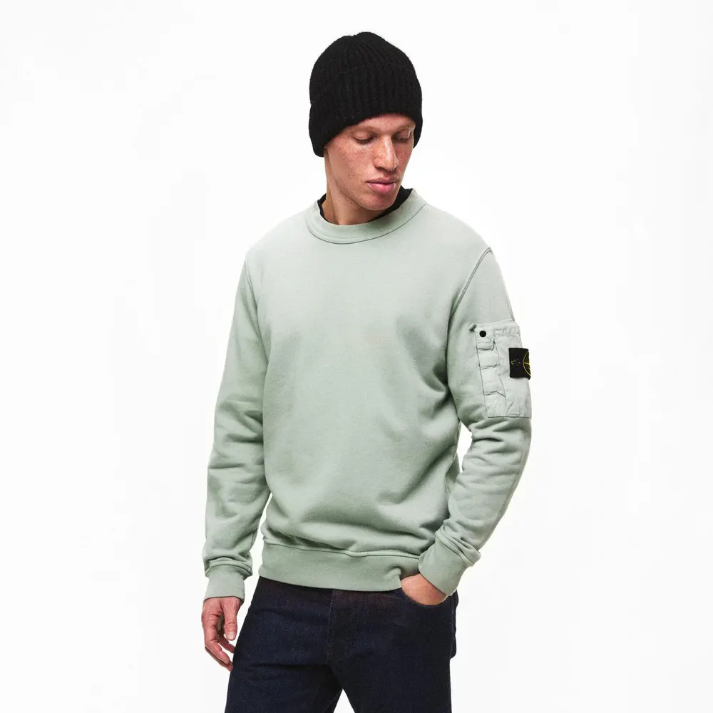Stone Island Men's Zipped Pocket Crew Sweatshirt detail 3