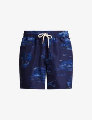 POLO RALPH LAUREN Traveller Branded-Print Swimming Trunks