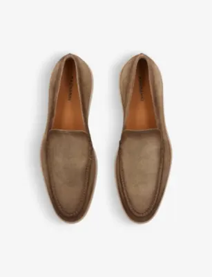 MAGNANNI Paraiso slip-on suede loafers - 5 in MID BROWN, additional product view 2