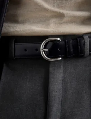 PRADA Engraved Leather Belt - 38 detail 2