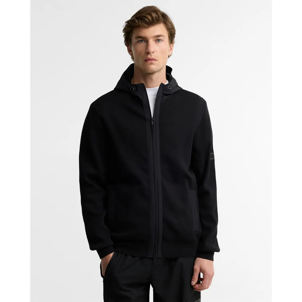 Barbour International Men's Inline Knit Cotton Zip Hoodie detail 3