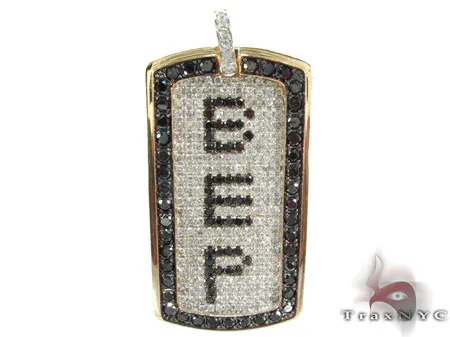RINA - For Him CUSTOM Custom Pave Diamond Dog Tag 2 30790 in Rose Gold – Pendant