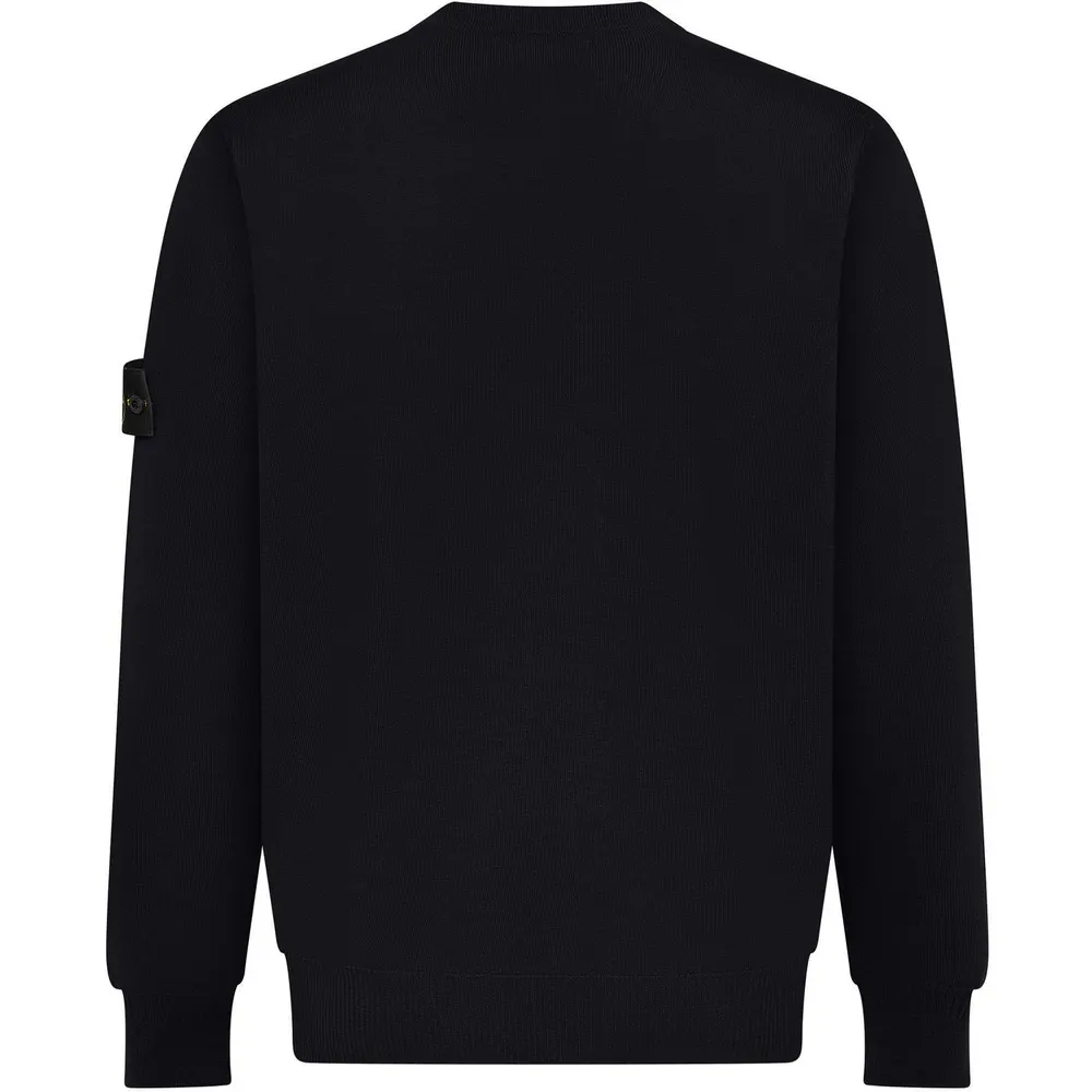 Stone Island V Neck Wool Sweater detail 2