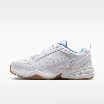Nike Air Monarch IV Men's Workout Shoes - White/Indigo Storm/Gum Light Brown/White