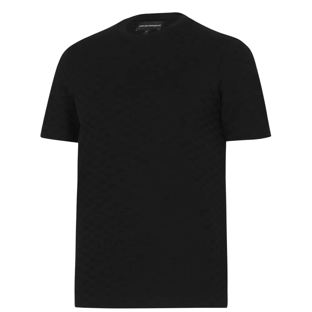Emporio Armani Mens All-Over Print Regular Fit T-Shirt detail 2