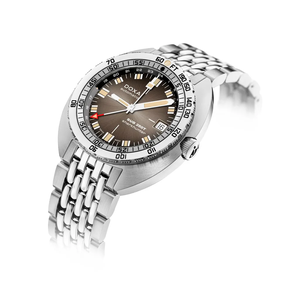 DOXA Sub 250T GMT 40mm Mens Watch Grey Stainless Steel in Grey, additional product view 2