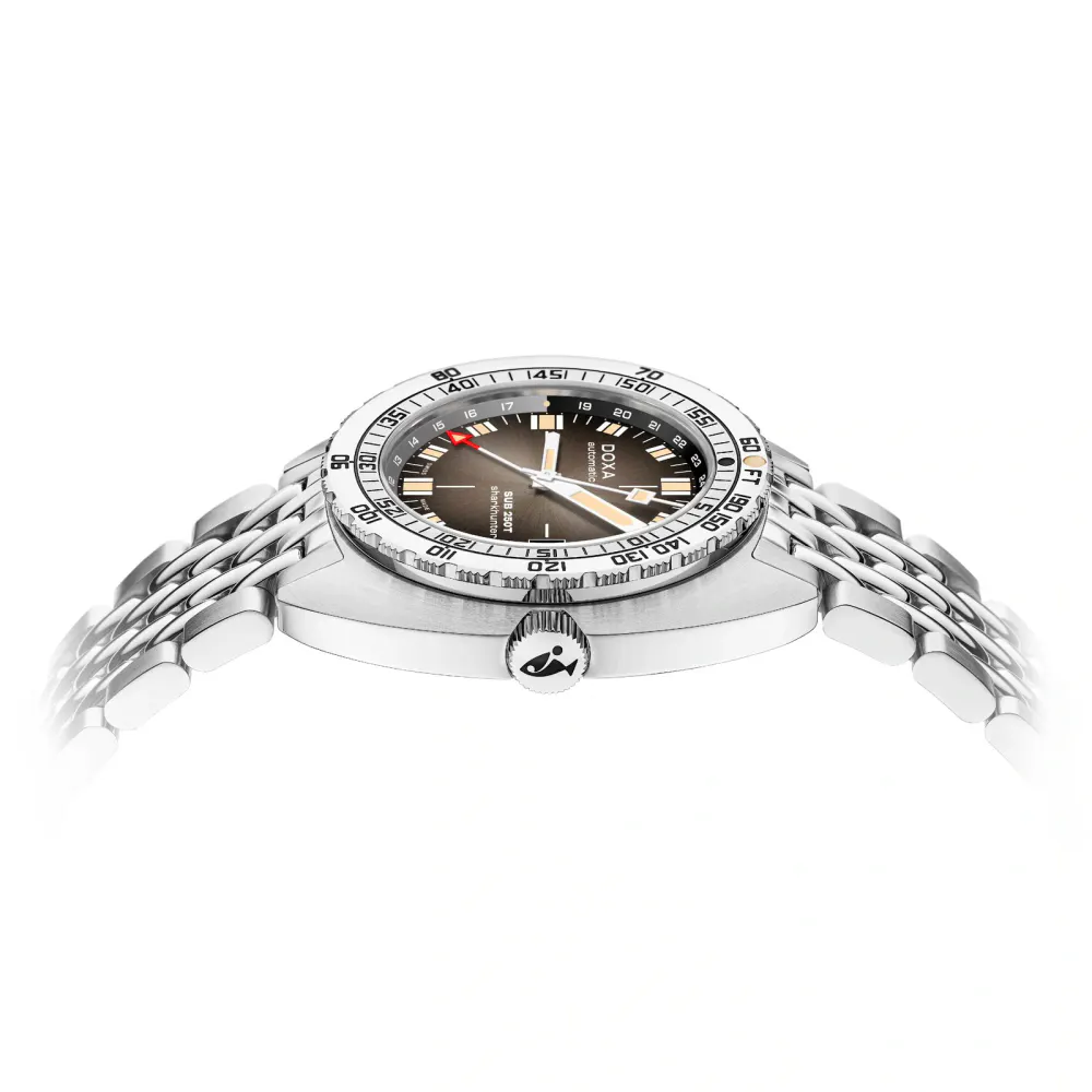 DOXA Sub 250T GMT 40mm Mens Watch Grey Stainless Steel in Grey, additional product view 3