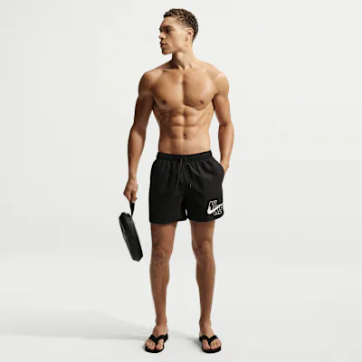 Nike Swim Breaker Men's 12.5cm (approx.) Brief-Lined Volley Shorts - Black/Black/Black/White