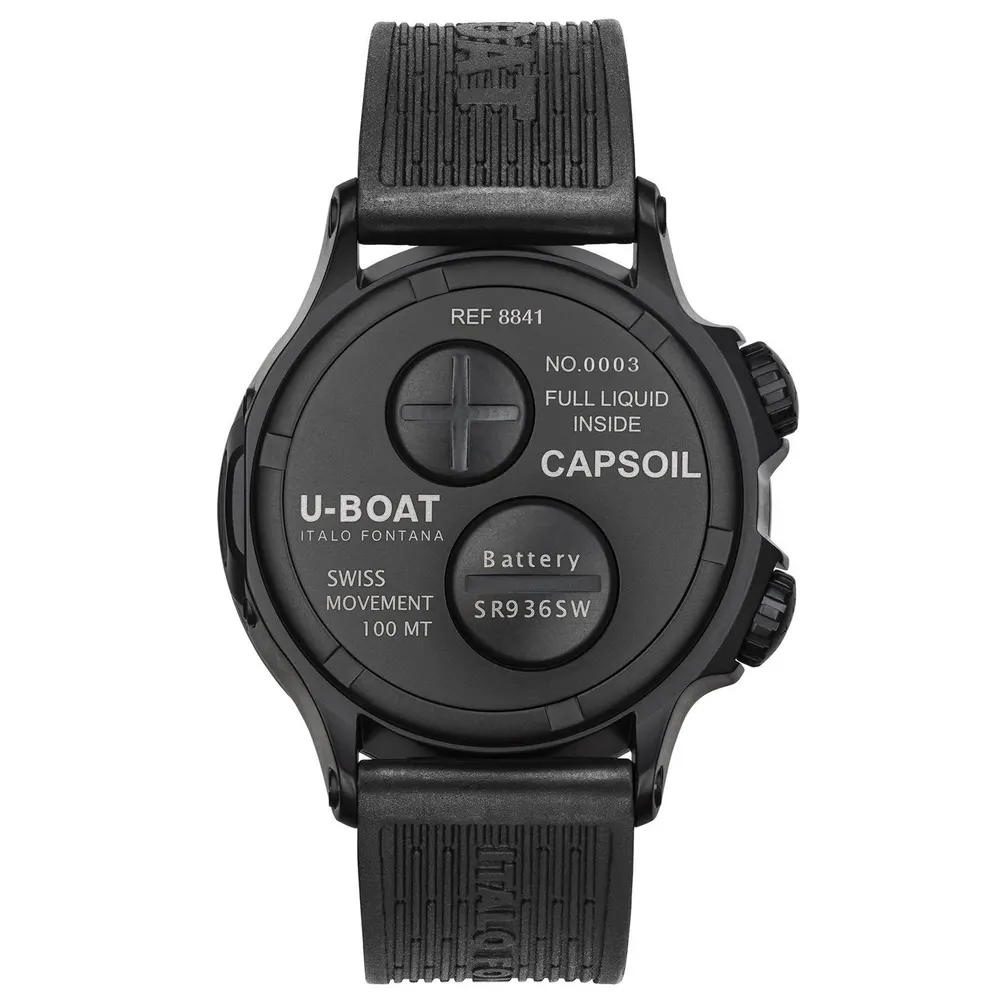 U-Boat Capsoil Doppiotempo 45 Dlc White in Black/Red, additional product view 2