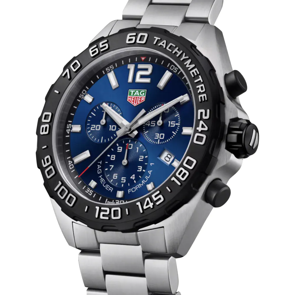 TAG Heuer Formula 1 Quartz Chronograph 200M 43mm Mens Watch Blue detail 2