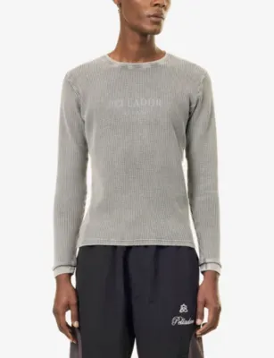 PELLADOR Waffle Crew-Neck Knitted Jumper detail 3