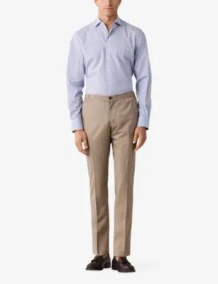 HACKETT Bengal Tailored-Fit Stretch-Cotton Shirt detail 2