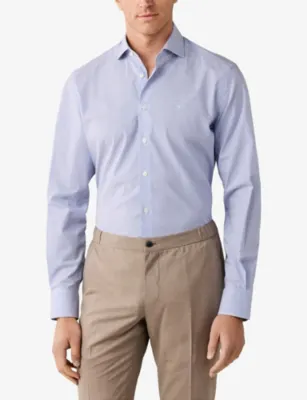 HACKETT Bengal Tailored-Fit Stretch-Cotton Shirt detail 3