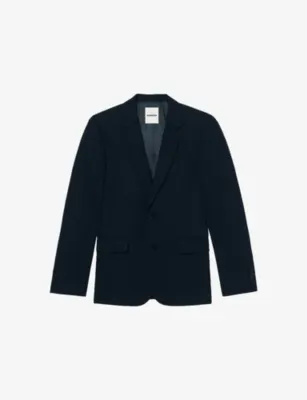 SANDRO Single-breasted wool blazer