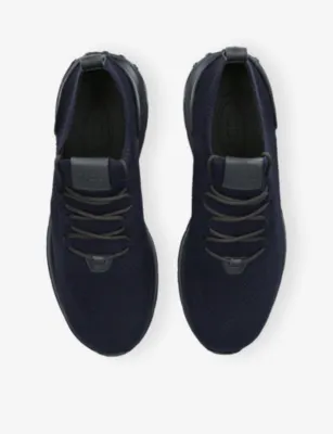 TODS Run 63K Calzino Knitted and Leather Trainers - EUR 39 / 5 UK MEN in Navy, additional product view 2