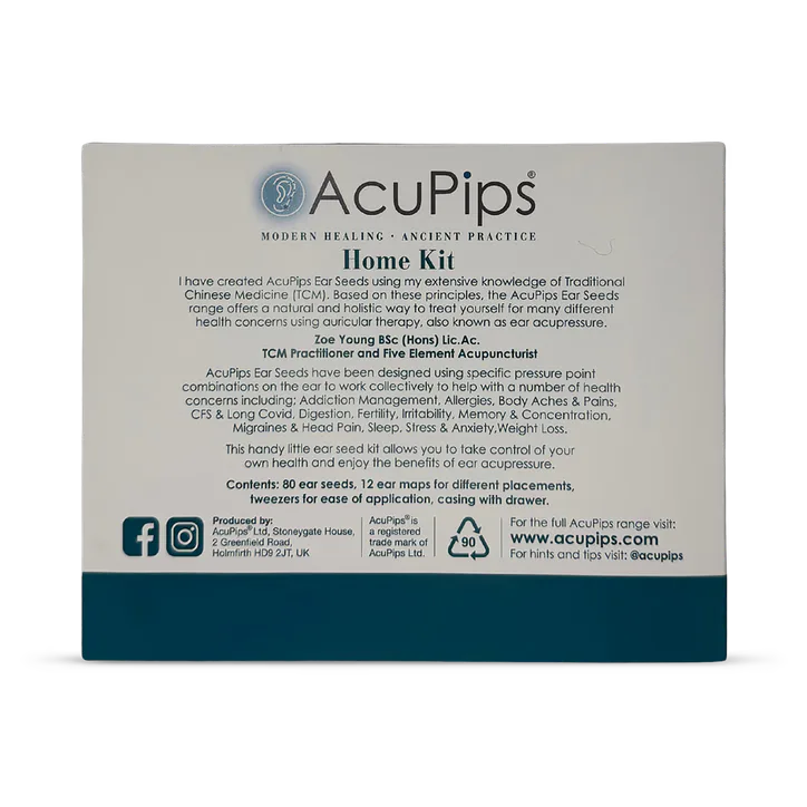 AcuPips Ear Seed Kit for Everyday Wellbeing - 20 Crystal and 60 Natural Ear Seeds detail 3