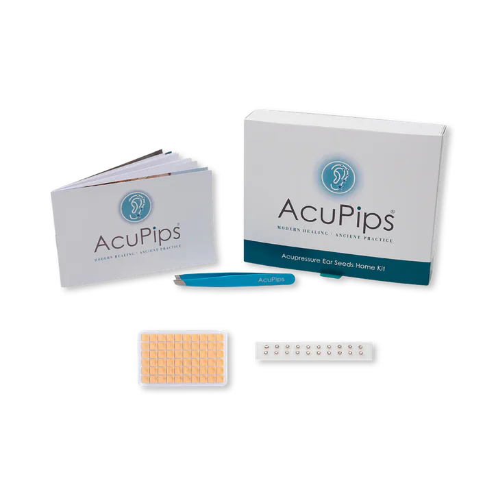 AcuPips Ear Seed Kit for Everyday Wellbeing - 20 Crystal and 60 Natural Ear Seeds