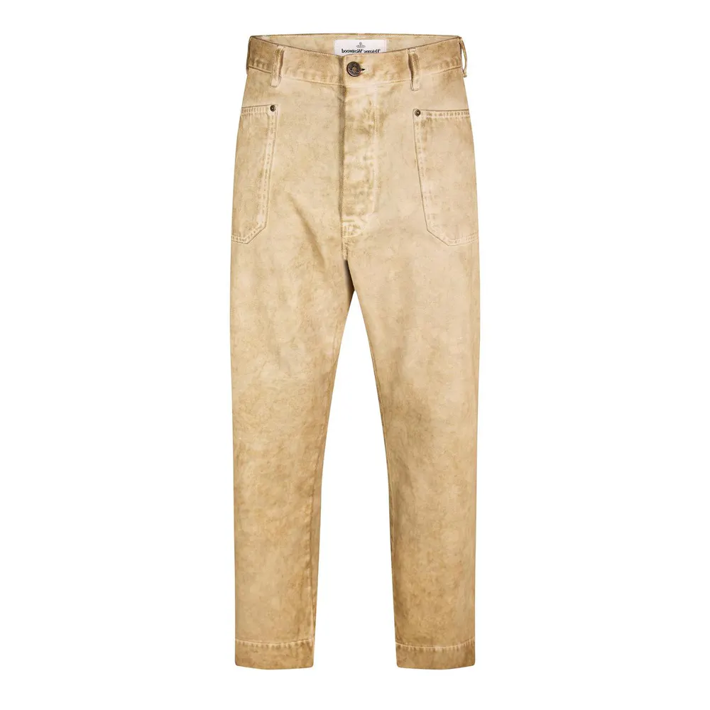 Vivienne Westwood Men's Wide Leg Jeans in Washed Beige – Clothing