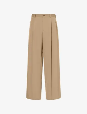 THE ROW Thom Pressed-Pleat Wool Trousers
