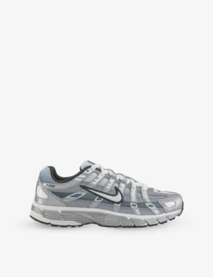 For Him P-6000 Woven and Leather Low-Top Trainers - 6.5 in METALLIC SILVER SUMMIT W – Mens | Trainers | Lace up trainers
