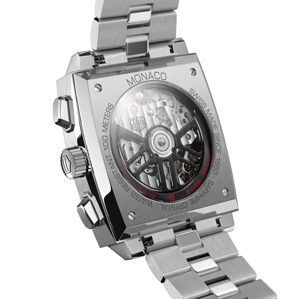 TAG Heuer Monaco Calibre Heuer 02 39mm Mens Watch in Black, additional product view 3