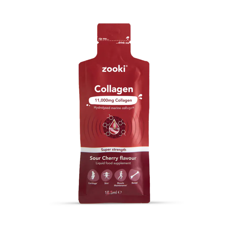 Zooki Super Strength Zooki Marine Collagen 11,000mg, Sour Cherry Flavour - 14x18.5ml Liquid Sachets detail 2
