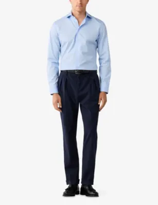 HACKETT Formal Tailored-Fit Long-Sleeve Cotton Shirt detail 2
