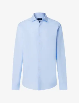 HACKETT Formal Tailored-Fit Long-Sleeve Cotton Shirt