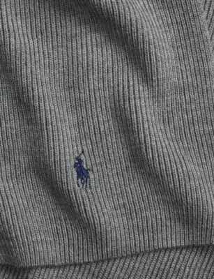 POLO RALPH LAUREN Logo-Embroidered Wool Beanie Hat And Scarf Gift Set detail 2