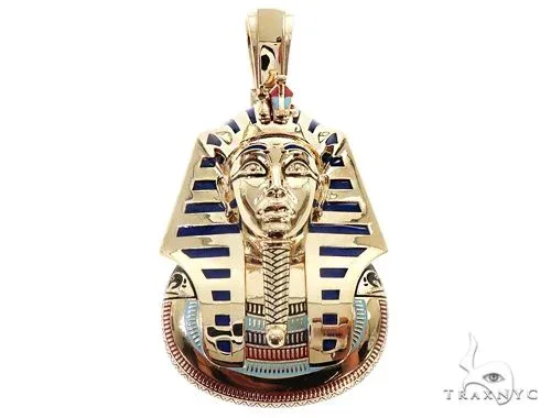 RINA - For Him FACTORY 10k YG Custom Pharaoh King Tut Pendant 64836 in Yellow Gold – Pendant