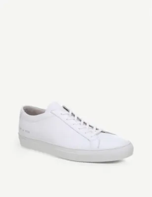 COMMON PROJECTS Achilles leather low-top trainers - 9 in WHITE, additional product view 3