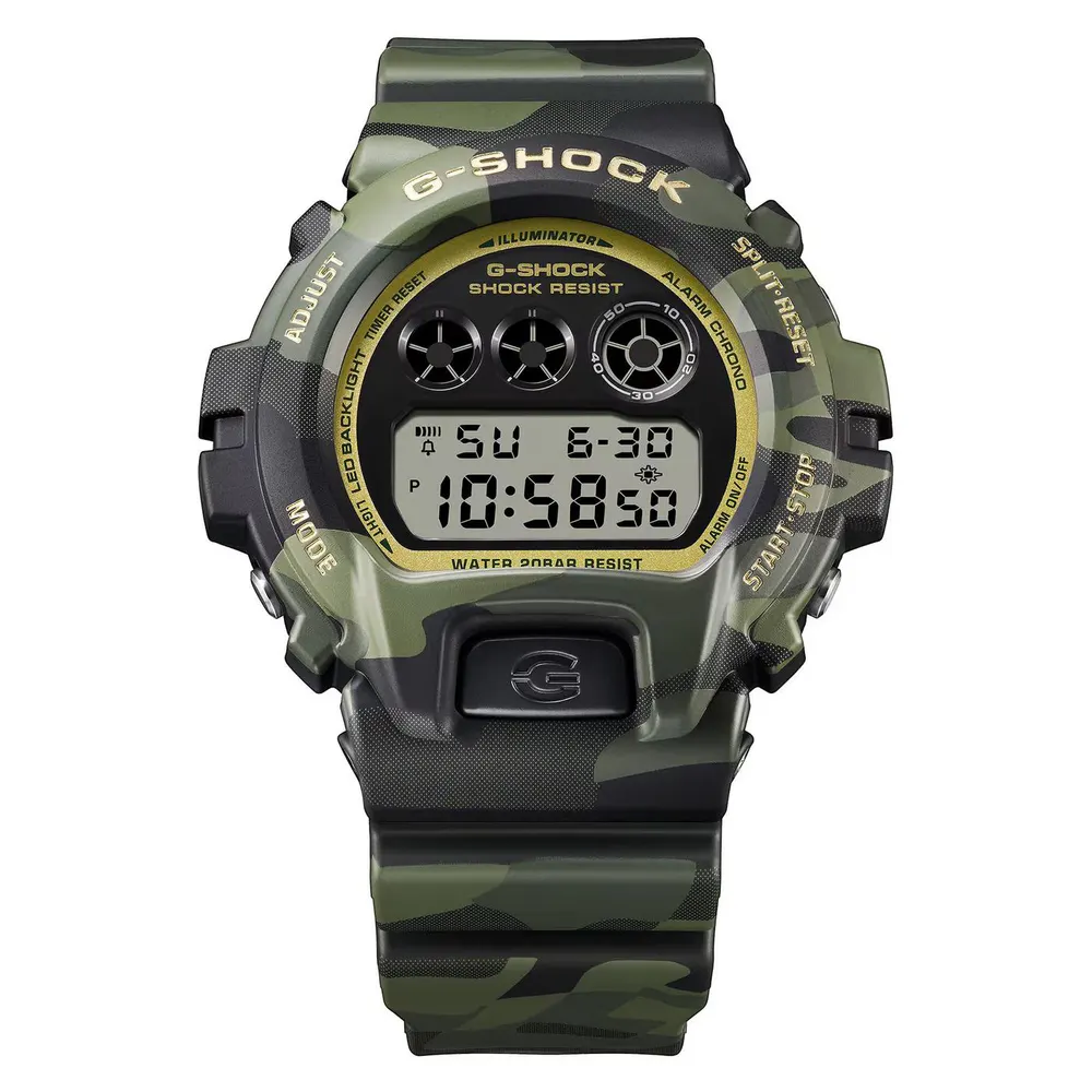 G Shock Men's DW-6900 Bold Camo Digital Watch detail 2