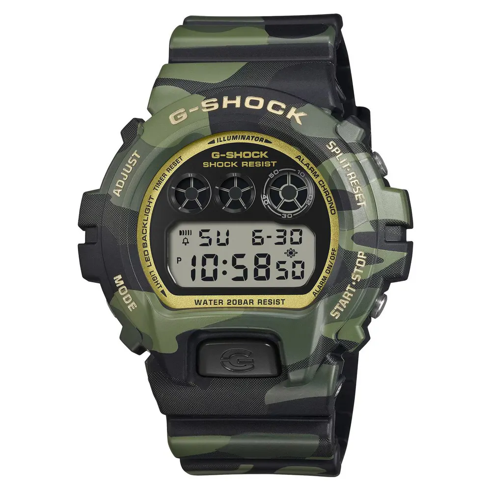 G Shock Men's DW-6900 Bold Camo Digital Watch