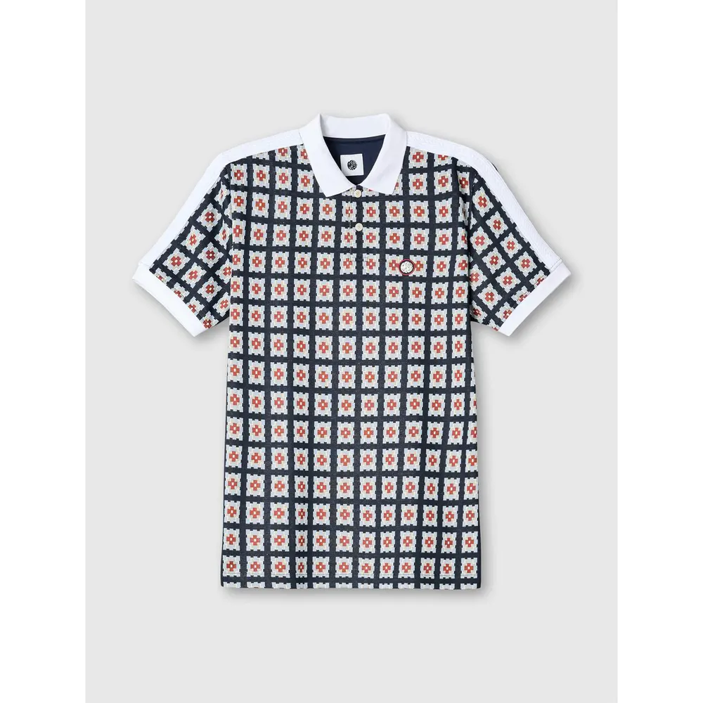 Pretty Green Men's PG Timperley Geo Short-Sleeve Polo Shirt