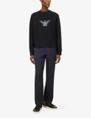 EMPORIO ARMANI Logo-Print Cotton-Blend Sweatshirt detail 2